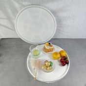 Resim Reçine ve Alçı DIY El Sanatları için Büyük Yuvarlak Silikon Kalıp Tepsisi 