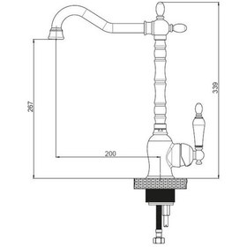 Resim Gpd Tek Gövde Eviye Bataryası Retro Krem Granit Renk Mte180-Kg 