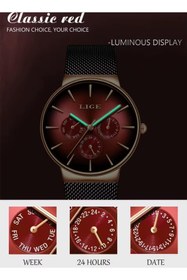 Resim Lige Çok fonksiyonlu Su Geçirmez Lüks Çelik Erkek kol Saati 