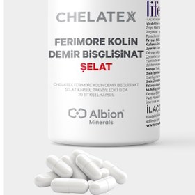 Resim Chelatex Ferimore Kolin Demir Bisglisinat Şelat 60 Bitkisel Kapsü 