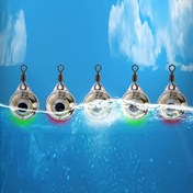 Resim 5 Adet/10 Adet Balıkçılık Ekipmanı, 5 Renkli Kutu Paketleme, Tek Tek Sarılmış Mini Su Altı Balık Çekme Işıkları, Gece Balıkçılığı İçin Su Geçirmez LED Düğmeli Balık Toplama Işıkları 