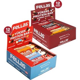 Resim Fellas Yüksek Protein Bar Süper Karma Kutu 24 Adet 