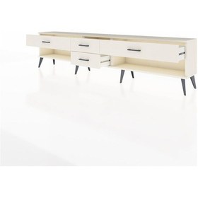 Resim Arges Tv Ünitesi 4 Çekmeceli 220x30x51 Aytaşı-antrasit/aytaşı Antrasıt/aytası - Aytası 