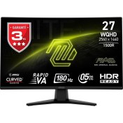 Resim Msı 27" Mag 274CQF 2560X1440(WQHD) Curve 1500R Rapıd Va 180HZ 0.5ms(gtg) Adaptıve-Sync Gamıng Monitör 