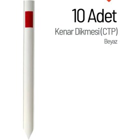Resim İleri Trafik 10'lu Kenar Dikmesi Seti (Ctp) Beyaz 