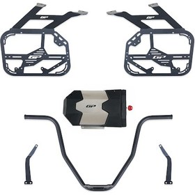 Resim GP Kompozit Honda Africa Twin CRF1100L 2020-2024 Uyumlu Yan Çanta Demiri Siyah 