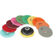 Resim Springsun 11 Parçalı Set 3 İnç Granit Mermer Taşlama Pedleri Elmas Su Taşlama Pedleri Islak Taşlama Pedleri 