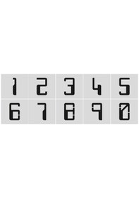 Resim Stencil Rakam Boyama Şablonu X041-sayı Rakam Yüksekliği 5 Cm 