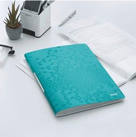 Resim Yıldızan srdshop WOW A4 Sunum Dosyası, Metalik Buz Mavisi, 20 Şeffaf Poşetli, 40 A4 Sayfa Kapasiteli, 4631005 