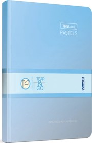 Resim Thebook Pastels Ip Dikişli Sert Kapak 17x24 120 Yaprak Kareli Defter Mavi 