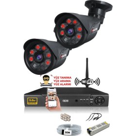 Resim Ids 2 Kameralı 5mp Sony Lensli 1080P Fullhd Güvenlik Kamerası Sistemi - Hard Disksiz 