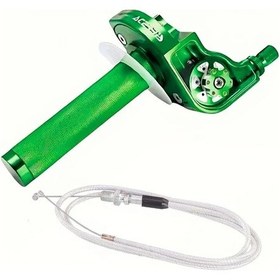 Resim Oldfriend Yeşil 22mm Cnc Alüminyum Motor Gaz Kumanda Kolü - Klx Cr Crf Exc Xr Ttr Cb Ssr Atv Dirt Pit Bisiklet Universal 