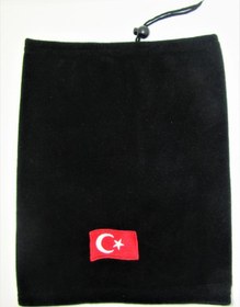 Resim Salarticaret Polar Boyunluk Bere Türk Bayrak Baskılı Siyah 