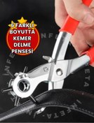 Resim İnfeta 6 Farklı Boyutta Kemer Delme Pensesi Kemer Delici Delik Açıcı Şık 