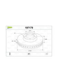 Resim Bmw X6 30d Arka Fren Diski 2008-2016 Valeo 197179 2adettir 