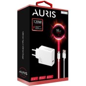 Resim AURISS Memufubu Garantili Ch37 Type-c 120w Dijital Göstergeli Şarj Cihazı Birçok Tel Için Uyumlu 