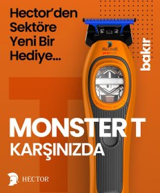 Resim Hector MONSTER T - Profesyonel Sıfırlama ve Sakal Kesim Makinesi - TURUNCU 