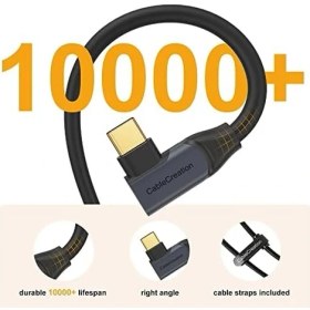 Resim Storemax 5 Gbps Type-C Vr Data Şarj Kablosu Oculus 2 Için Link Cable 90° Type-C Uç USB 3.2 Kablo 5 Metre 3A CC1064 Profesyonel Bilgisayar Bağlantı Kablosu 