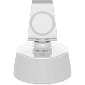 Resim ONEDER AV02 Wireless Şarjlı Dokunmatik Digital Saat Kablosuz Hoparlör - Speaker - Beyaz 
