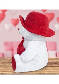 Resim 70 Cm Şapkalı Ve Kalpli Peluş Ayıcık 