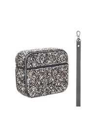 Resim Apple Uyumlu AirPods Pro 2 Zore Airbag 45 Bilek Askı Aparatlı Simli Şeffaf Kılıf Siyah 