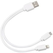 Resim SL-IP53 USB iPhone 6/7/8 + Micro 5Pin Çevirici Kablo 