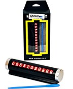 Resim gmax Arac Icı Lux Telefon Numaratıgı (PARK-TEL) (METALIK) Sıyah 