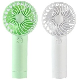 Resim Mini El Tipi Pil İle Çalışan Li-ion Pilli Vantilatör, Vantilatör 1 Yeşil 1 Beyaz 