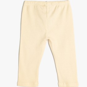 Resim Kız Bebek Basic Ribanalı Tayt Beli Lastikli Pamuklu 