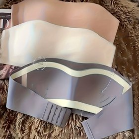 Resim Kadınlar için 3 parça dikişsiz askısız sütyen takımı - görünmez, kaymaz, iç kupa desteği ile elastik ve rahat 