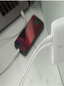 Resim Belkin WCH013VFWH Çift USB-C Power Delivery GaN Duvar Şarj Cihazı 
