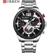 Resim Curren/carrion 8395 Erkek Saati, Takvimli Erkek Saati, Altı Pimli Çelik Kayışlı Kuvars Saat Titanyum 