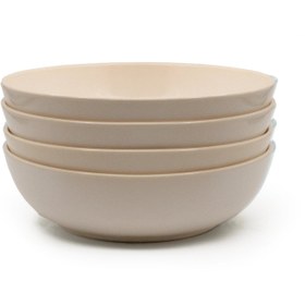 Resim Stoneware Yayvan Bowl - İnci Beyaz / 4'lü Set 
