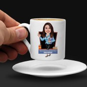 Resim Kişiye Özel Mükemmel Öğretmenim Karikatürlü Kahve Fincanı 