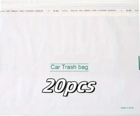 Resim Gateesat 20li Yapışkanlı Araba Çöp Poşeti Kolay Sökülür Çok Amaçlı Taşınabilir Torba 