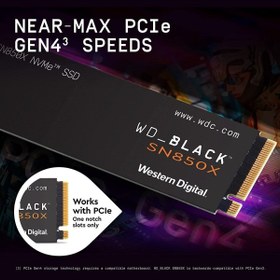 Resim WD Black Sn850x 1tb M.2 2280 Pcıe Gen4 Nvme Ssd Bellek 7300 Mb/sn 
