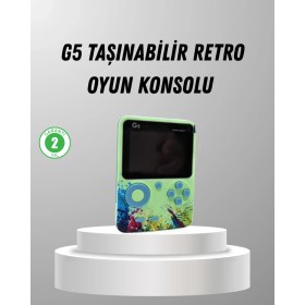 Resim Fta Ticaret 500 Oyunlu G5 Retro Mini Oyun Konsolu 3 Inç Ekran ve Av Tv Desteği 