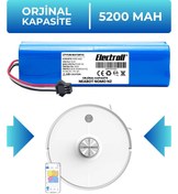 Resim ELECTROLL Neabot Nomo N2 Batarya (ORJİNAL KAPASİTE) 5200mah Pil Akıllı Robot Süpürge Batarya Değişimi 