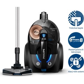 Resim Philips 7000 Serisi Marathon Daily Torbasız Elektrikli Süpürge, 750W, Powercyclone 8, XB7150/07 