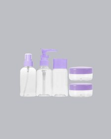 Resim Seyahat Banyo Seti 5 Parça Şeffaf Taşıma Çantalı 30 Ml 