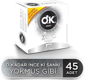 Resim Okey Zero 45'li Prezervatif (2 paketi) 