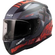 Resim Ls2 Rapıd 2 Xtreet Mat Siyah-Kırmızı Kask 