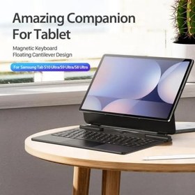Resim Fogy Samsung Galaxy Tab S8 Ultra /S9 Ultra/S10 Ultra 14.6 inç ile Uyumlu Magic Keyboard Touchpad Türkçe Kalem Bölmeli Işıklı Klavyeli Kılıfı SM-X920 