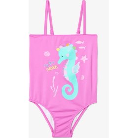 Resim Pembe Kız Çocuk Sweet Seahorse Straplez Mayo 