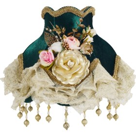 Resim Dekovien Kadife Kaplı Vintage Model Abajur Şapka Hürrem Kumaş PRA-4851377 