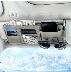 Resim Besthome1 Gri Çok Amaçlı Araç Güneşlik Organizer Saklama Çantası Gözlük Klipsli 