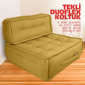Resim Xpermate Duoflex Sırtlı Minder İskandinav 80x80x30 Hardal 