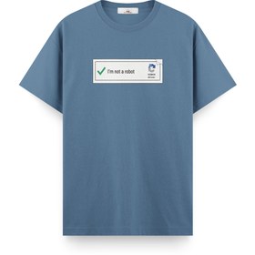 Resim I m Not Robot - Regular Tshirt - Mavi / 5 XL / Regular 