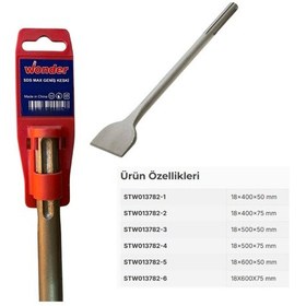 Resim Wonder Stw013782-7 Sds Max Geniş Keski, 18x500 Mm, 25 Mm 