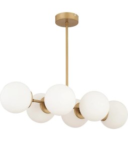 Resim Mediterian Modern 6'lı cam yemek ve avize seti, şık ve kullanışlı tasarım 